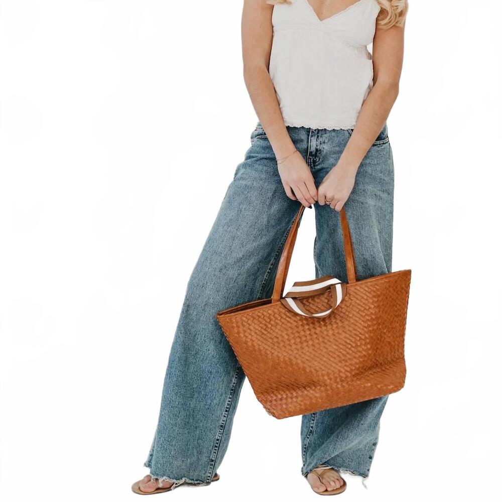 NEW PRETTY SIMPLE tiffany organizer tote bag in brown